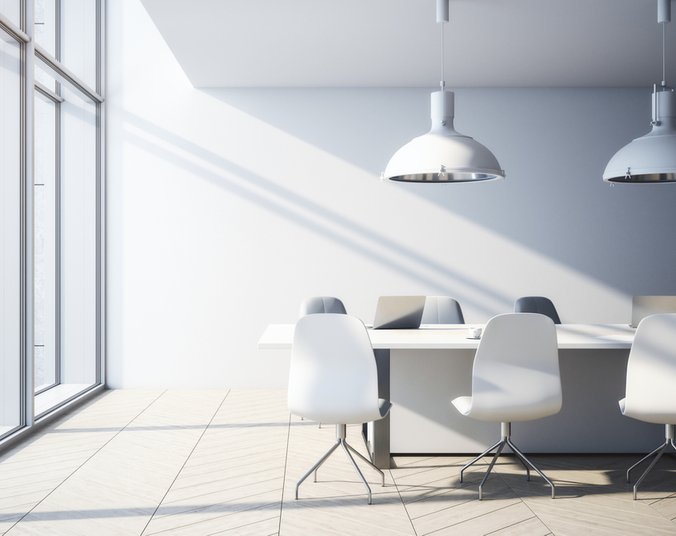 mødelokale der viser et godt dagslys, hvor der kan laves en dagslysberegning